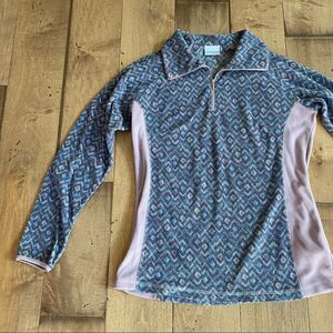 Columbia quarter Zip Fleece Pullover Women’s Purple Blue L